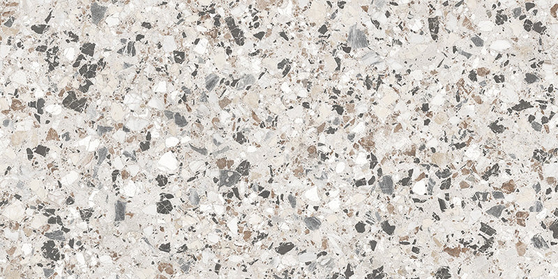 Stuzzi Lunar Classical Terrazzo Style 4d Brushed Finish Tiles 60cm x 120cm - Image 2