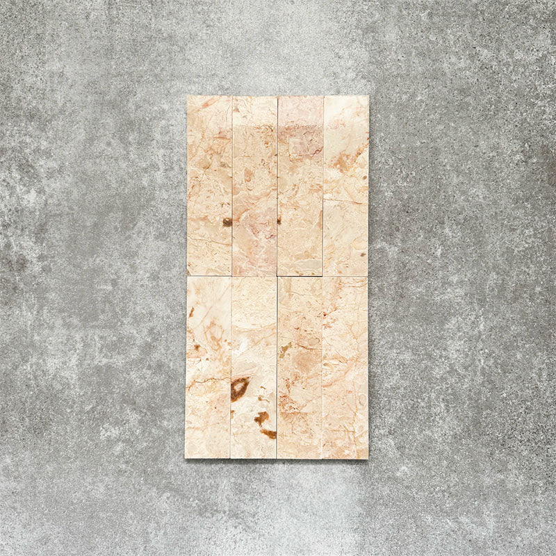 Fayrouz Sylvester Pink | Honed Finish | Natural Marble | 5cm x 20cm - Image 3
