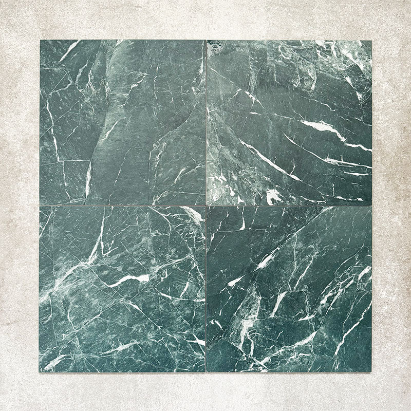 Divine Verde Green Matt Marble Chequer Board Tiles | 30cm x 30cm - Image 5