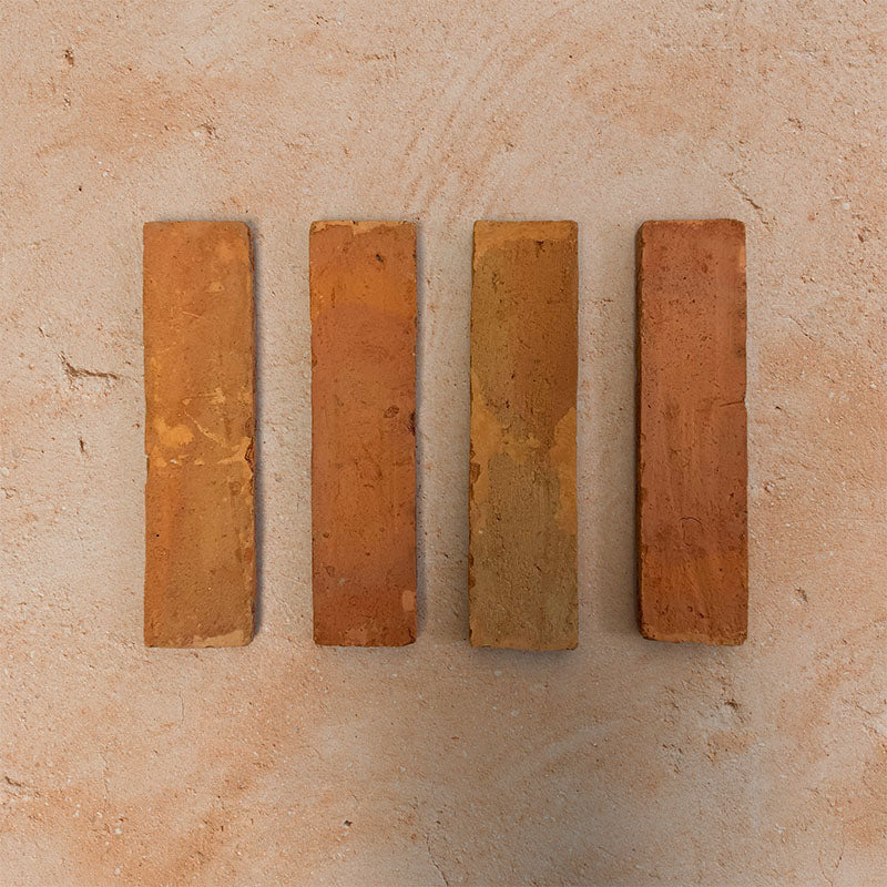 Umbrian Handmade | Terracotta | Brick Tiles | 7.5cm x 30cm | Wall and Floor Tiles FULL TILE SAMPLE