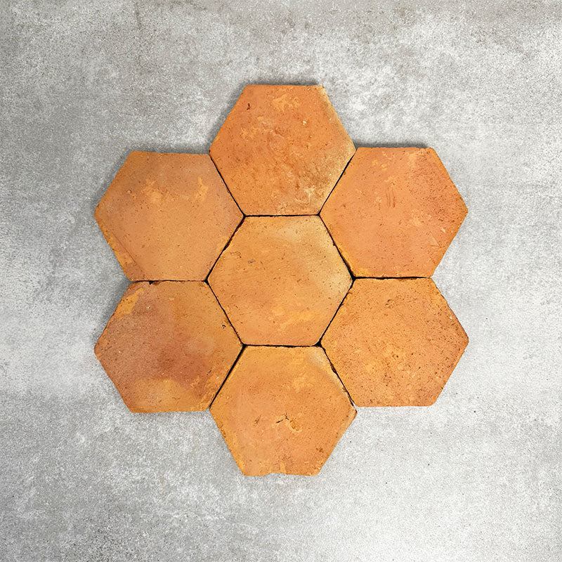 Umbrian Handmade | Terracotta | Hexagon Tiles | 15cm x 17.5cm | Wall and Floor Tiles - Image 4