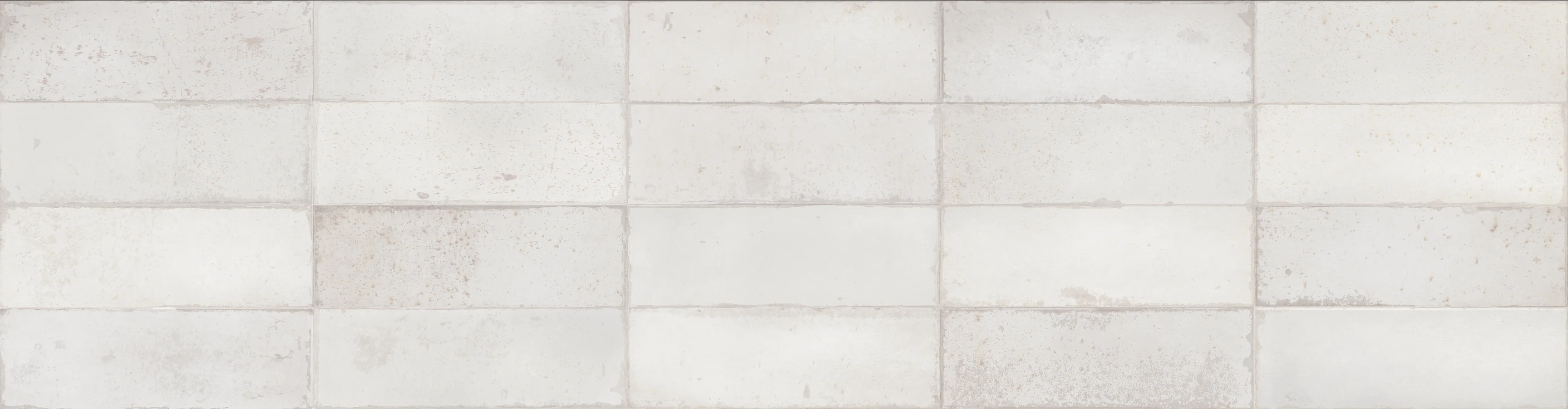 Foundry Chalk White Bricks Wall Tiles 6.5cm x 20cm FULL TILE SAMPLE