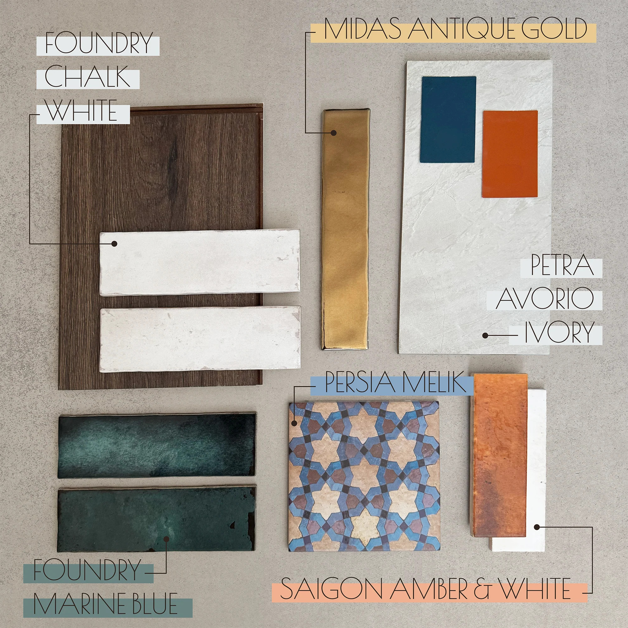 Persia Melik MINI Tile Blue & Gold 15cm x 15cm - Image 3