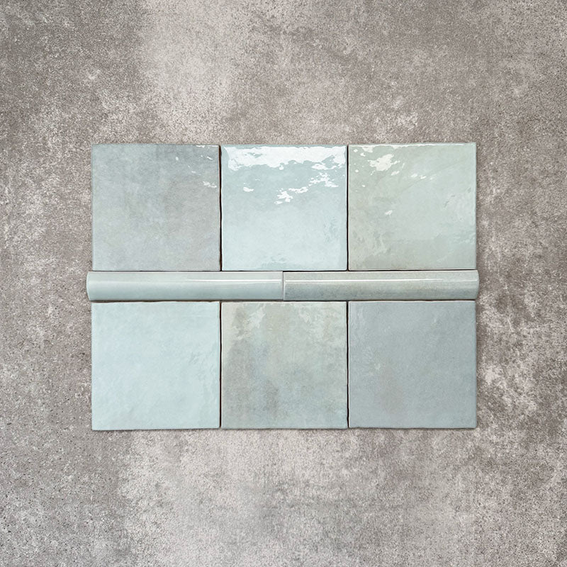 Zellige Aqua Bullnose | Moroccan Style | 3cm x 20cm - Image 3