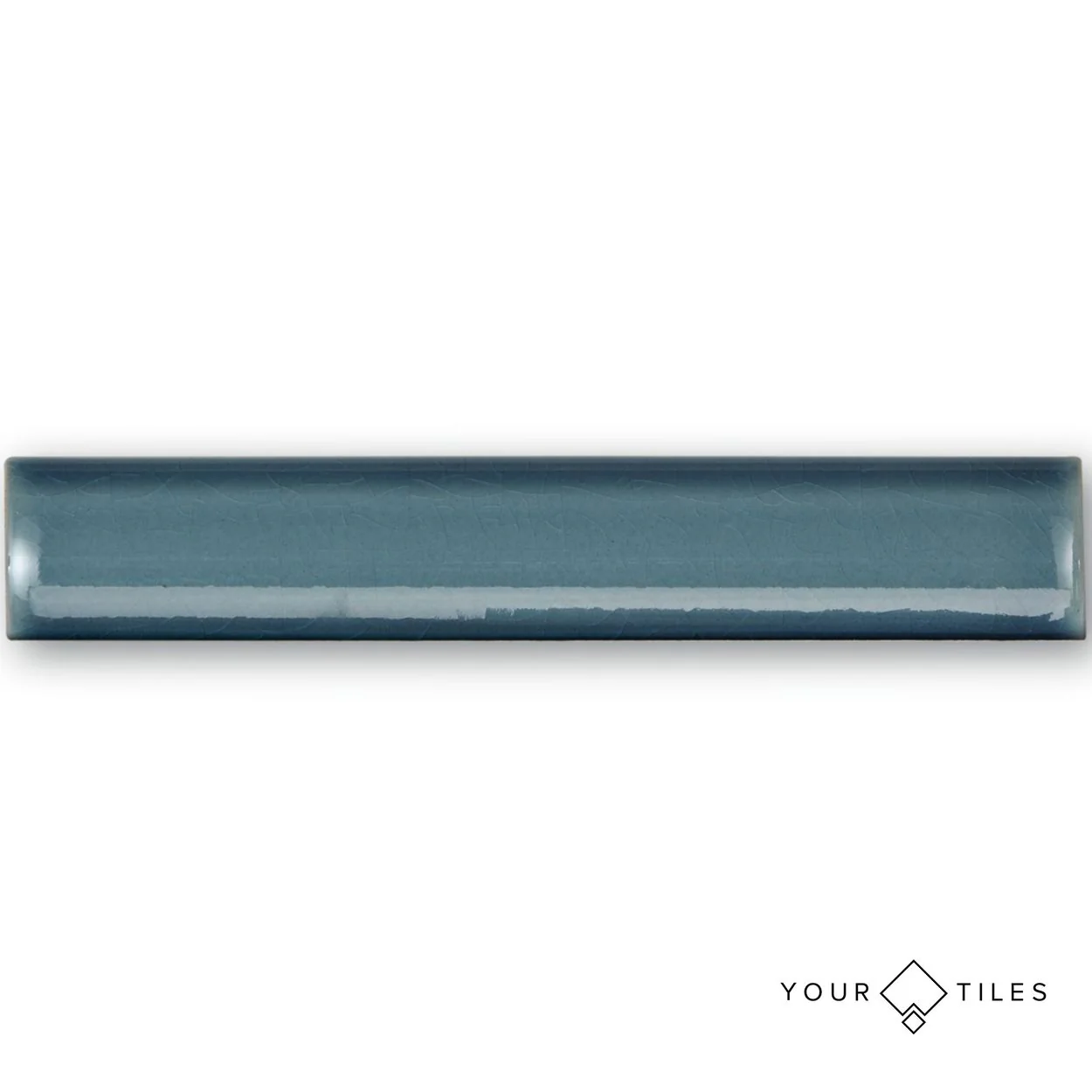 FULL SAMPLE Pimlico PENCIL TRIM River Blue Crackled Glaze