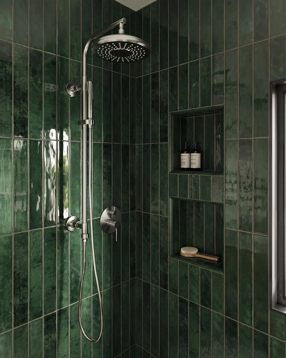 Jumairah Pine Forest Green | Gloss | Wall Tiles | 5cm x 40cm - Image 3