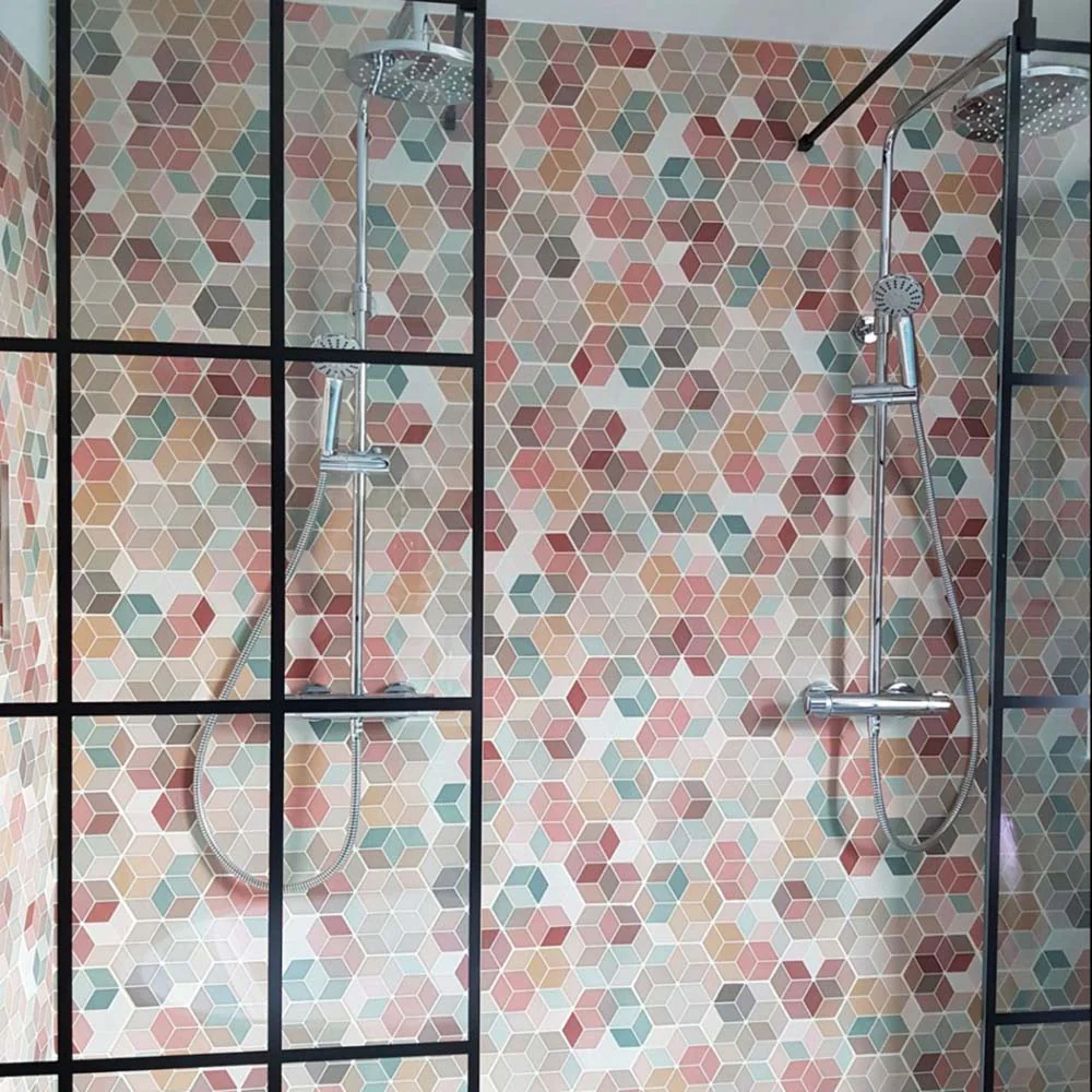 Athens Multicoloured Hexagon Patchwork | Moroccan Style | 17cm x 15cm - Image 4