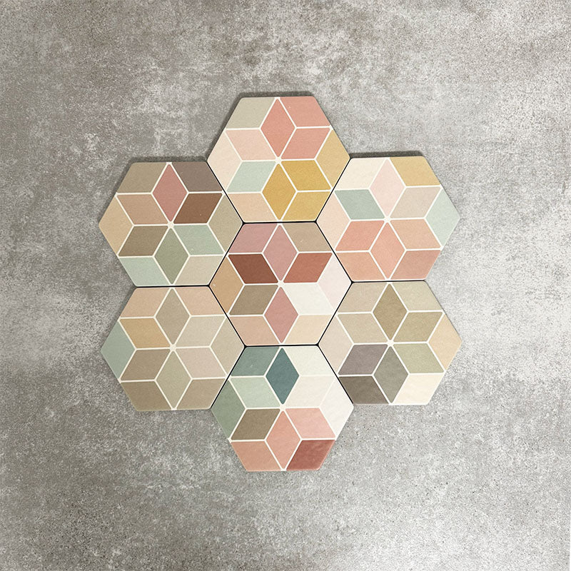Athens Multicoloured Hexagon Patchwork | Moroccan Style | 17cm x 15cm - Image 9