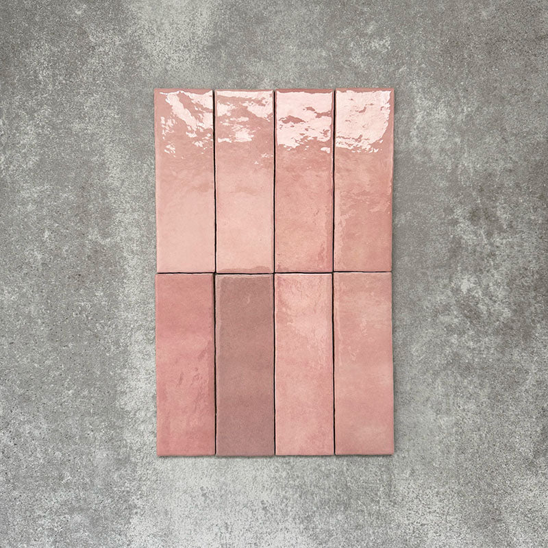Zellige Rose Pink Brick | Moroccan Style | 6.5cm x 20cm - Image 9