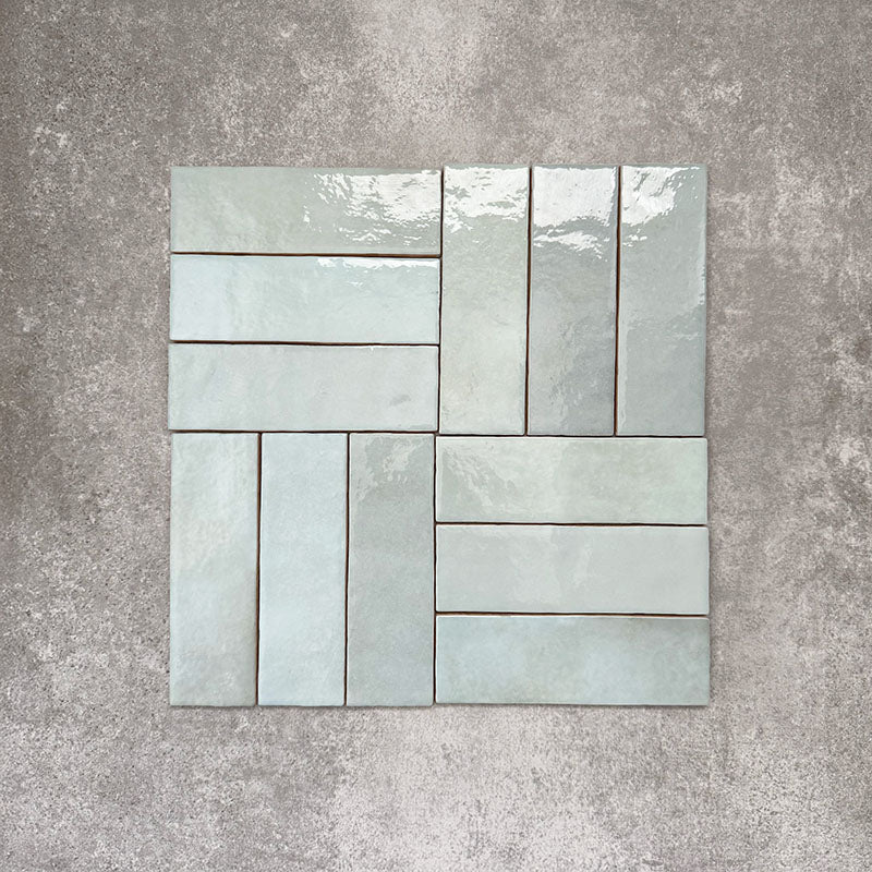Zellige Aqua Brick | Moroccan Style | 6.5cm x 20cm - Image 3