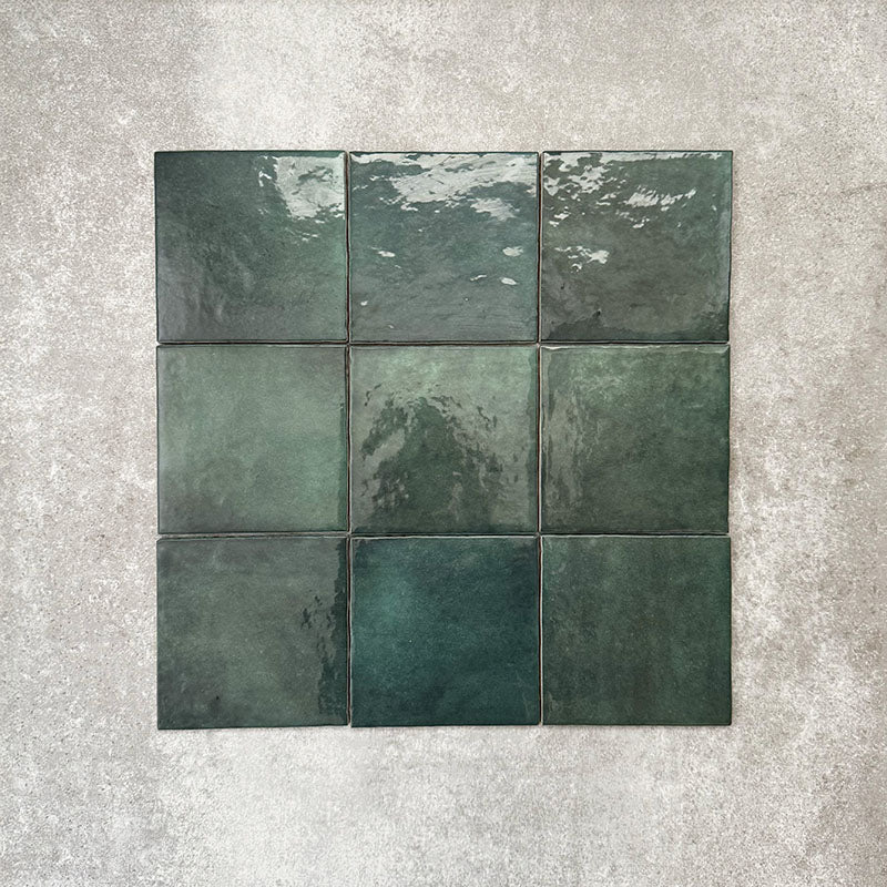 Zellige Royal Green Square | Moroccan Style | 13.2cm x 13.2cm - Image 4