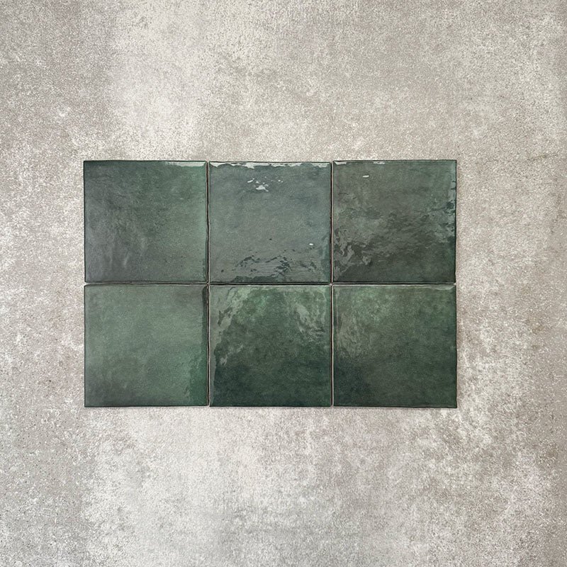 Zellige Royal Green Square | Moroccan Style | 13.2cm x 13.2cm - Image 5