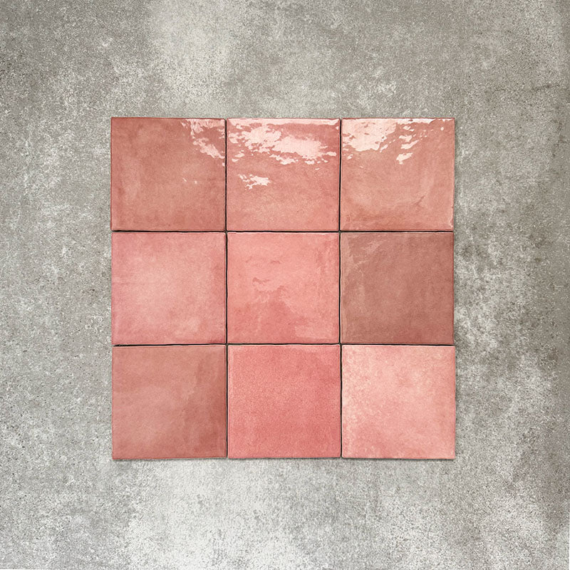Zellige Rose Pink Square | Moroccan Style | 13.2cm x 13.2cm - Image 3