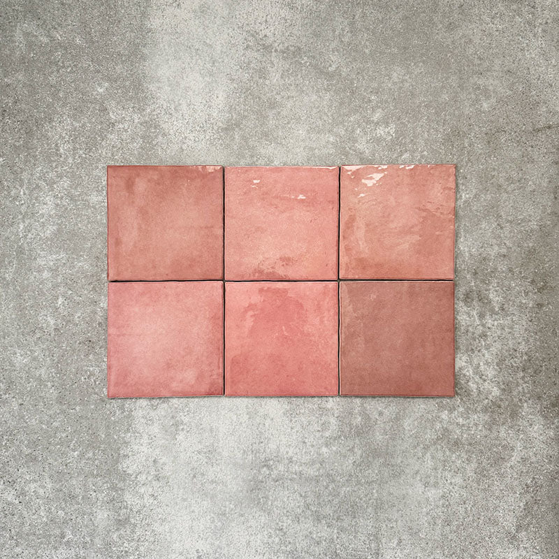 Zellige Rose Pink Square | Moroccan Style | 13.2cm x 13.2cm - Image 4
