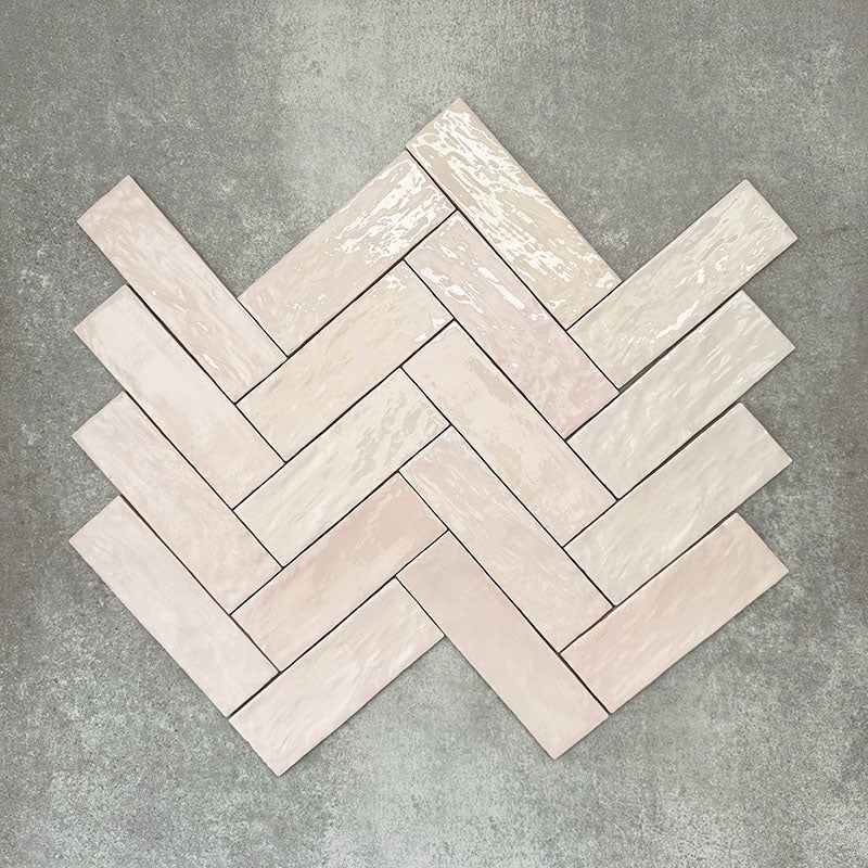 Zellige Pink Mist Brick | Moroccan Style | 6.5cm x 20cm - Image 7
