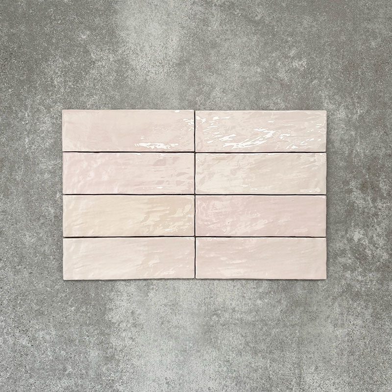 Zellige Pink Mist Brick | Moroccan Style | 6.5cm x 20cm - Image 8