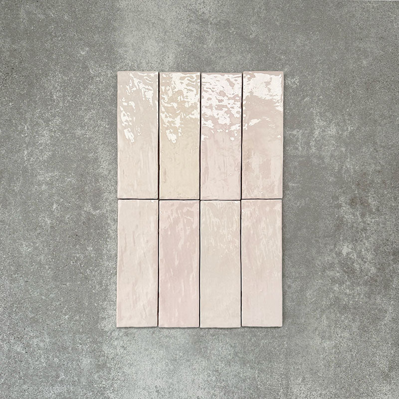 Zellige Pink Mist Brick | Moroccan Style | 6.5cm x 20cm - Image 9