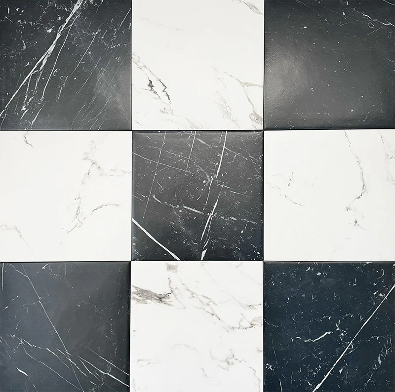 Florence Marquina Black | Marble Effect | 25cm x 25cm - Image 5