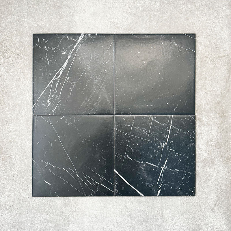 Florence Marquina Black | Marble Effect | 25cm x 25cm - Image 6