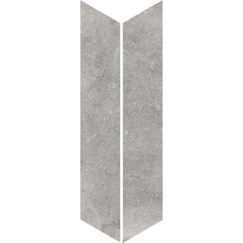 Monzo Stone Chevron Titanium Tile 10cm x 53cm - Image 3