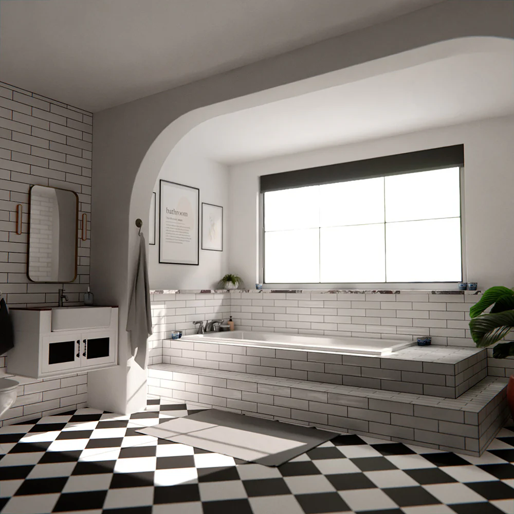 Nairobi Tile | Gloss White | Handmade Effect | Rustic Tile | 7.5cm x 30cm - Image 5