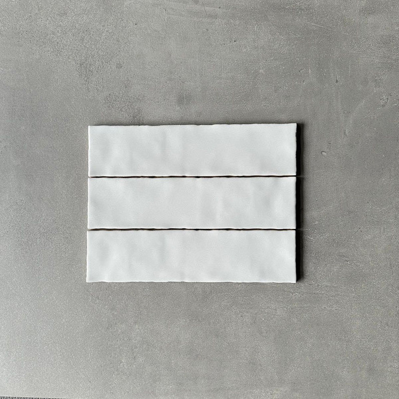 Nairobi Tile | Gloss White | Handmade Effect | Rustic Tile | 7.5cm x 30cm - Image 7