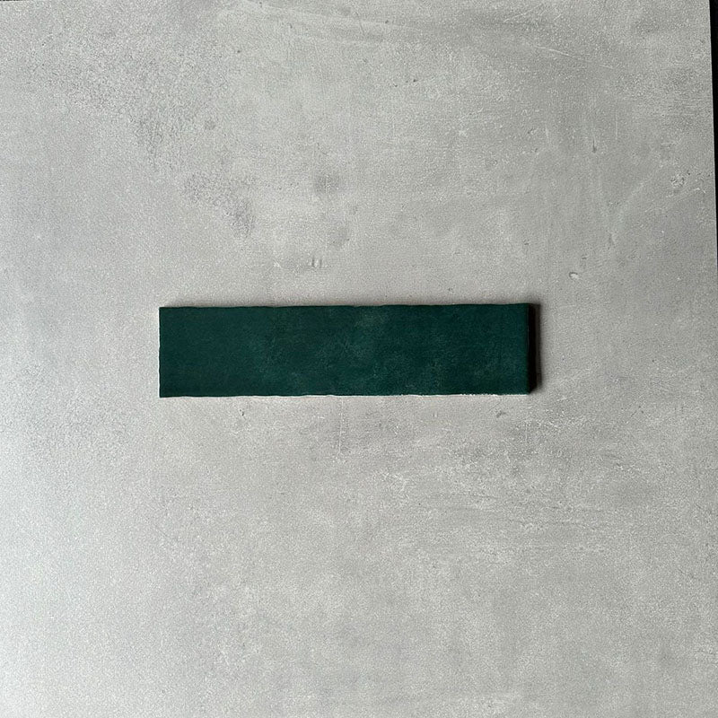 Nairobi Tile | Gloss Moss Green | Handmade Effect | Rustic Tile | 7.5cm x 30cm - Image 6