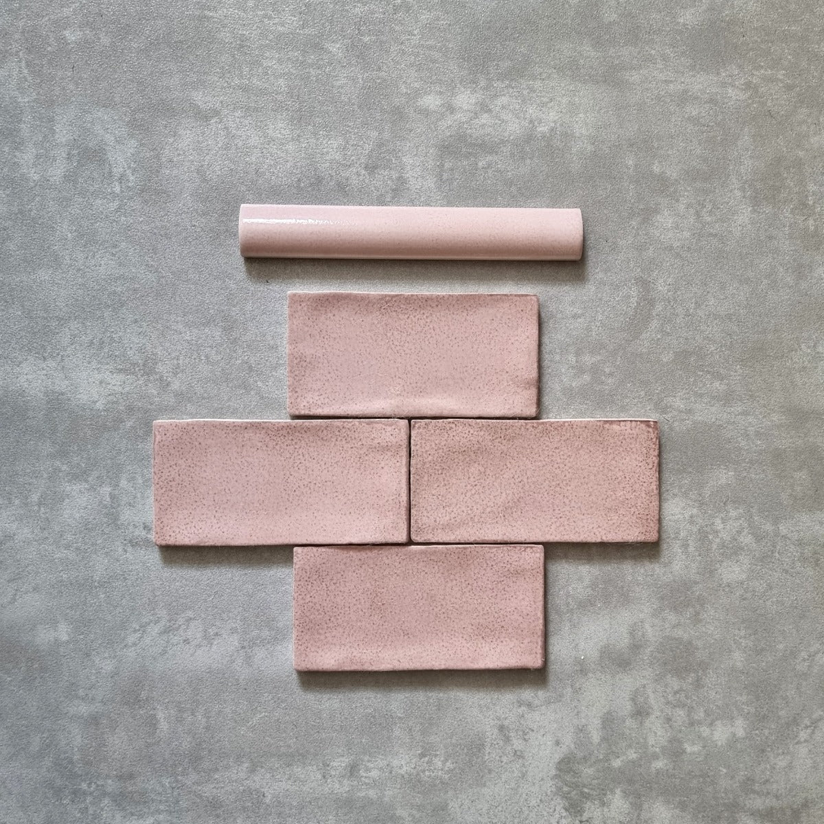 Dordogne Pink Dust Rustic Gloss Wall Tiles 7.5 X 15cm - Image 5