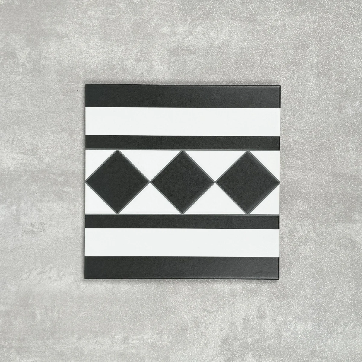 FULL TILE SAMPLE Dorset Black Side/Border 25cm x 25cm