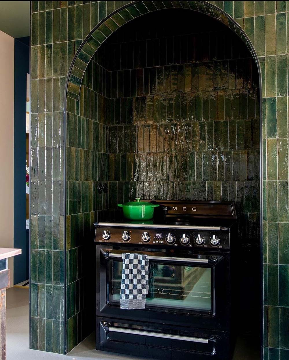 Levent Green Brick | Wall & Floor Gloss Porcelain Tiles | 6cm x 24cm - Image 3