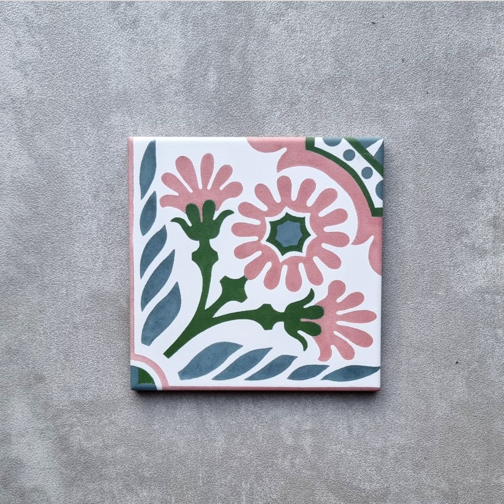Jardin MINI Rose Moroccan Wall & Floor Tile 15cm x 15cm - Image 5