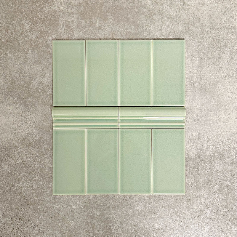 Pimlico Lime Green | Crackle Glaze | Dado Trim | 5cm x 15cm - Image 2