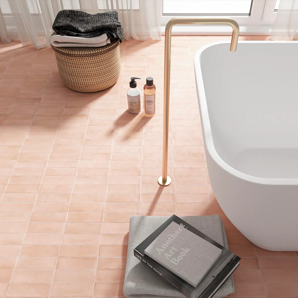 Benomar PINK Moroccan Mini Brick MATT Tile 5cm x 15cm - Image 6