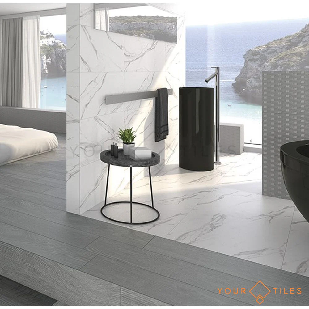 CUT TILE SAMPLE Snow Marble Matt Effect - Image 3