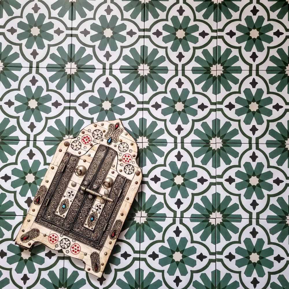 Clara Verde | Victorian Moroccan Style | 20cm x 20cm - Image 4