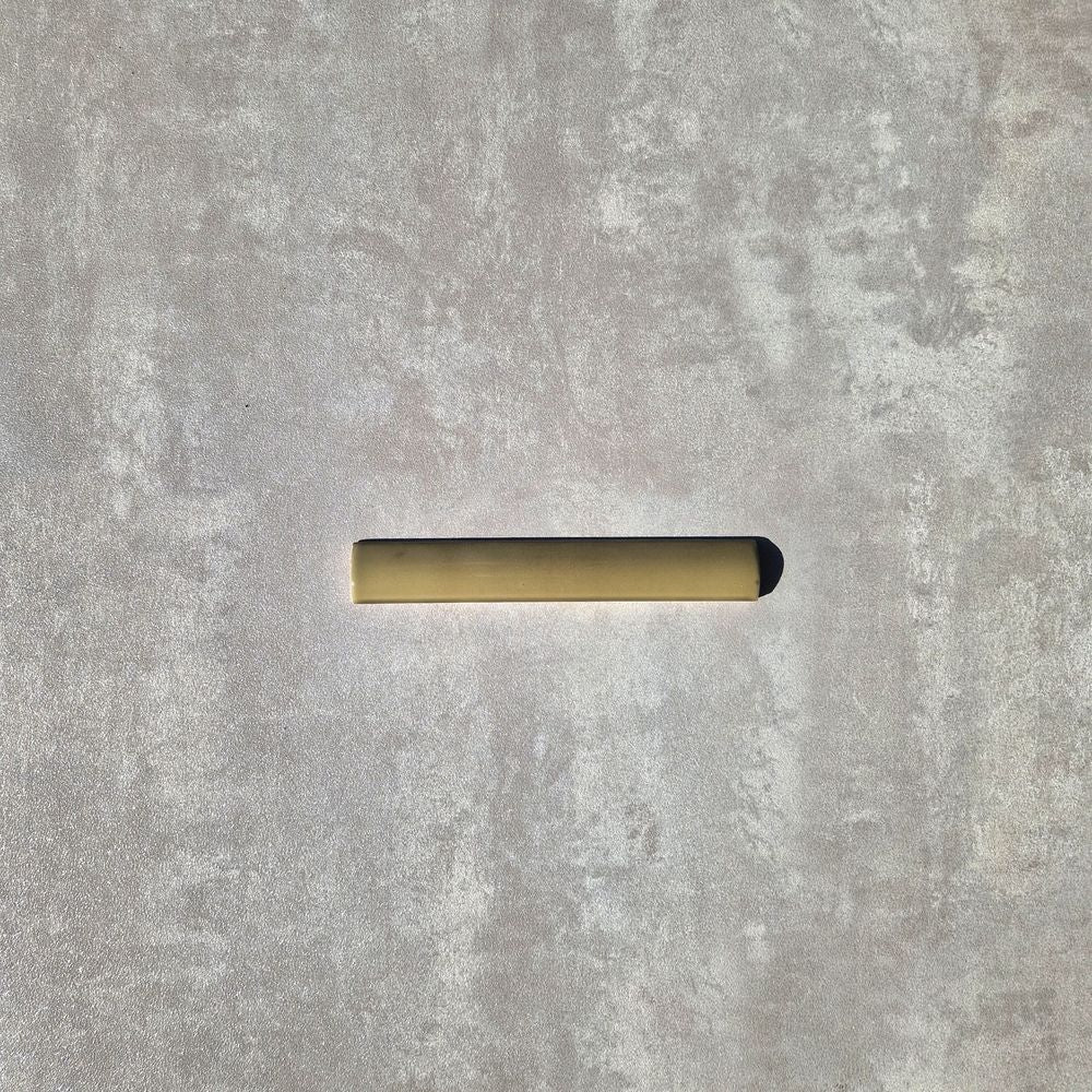 FULL BULLNOSE SAMPLE Liberty Basil Green Pencil Bullnose Border Tile 3cm x 20cm
