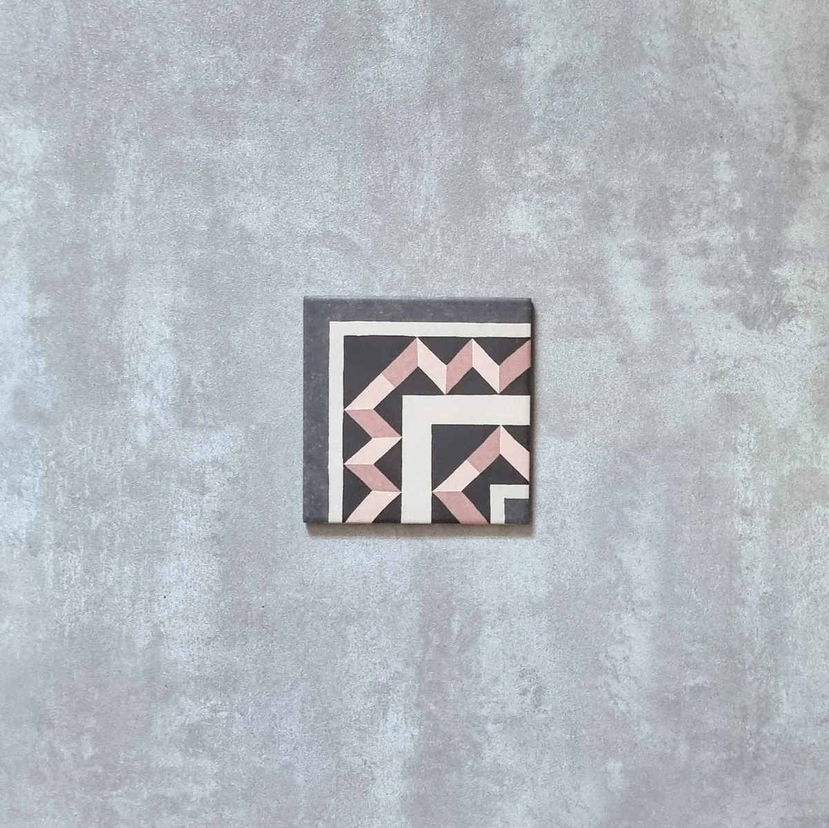 FULL TILE SAMPLE Richmond Manor MINI CORNER Rose Pink 15cm x 15cm