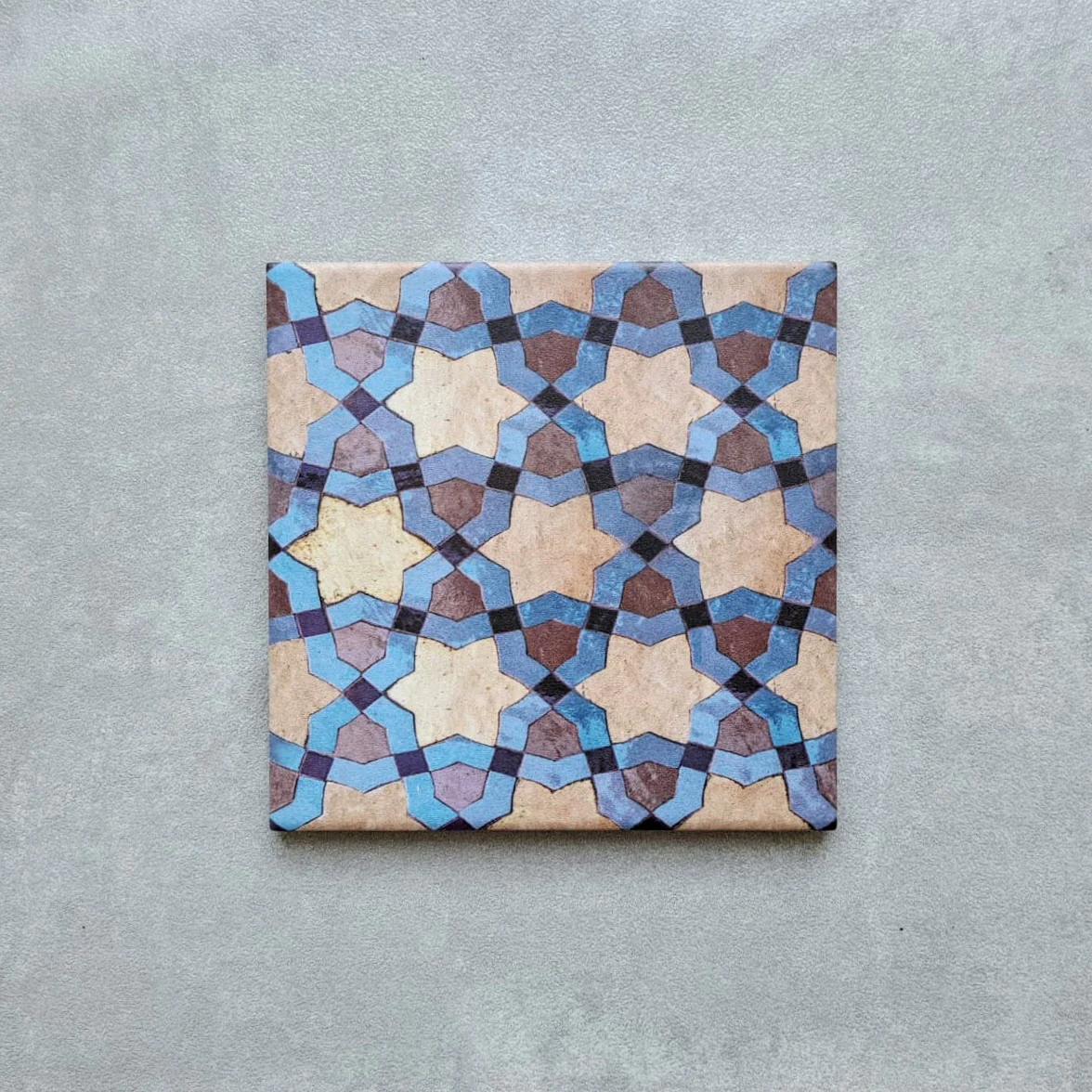 Persia Melik MINI Tile Blue & Gold 15cm x 15cm - Image 4