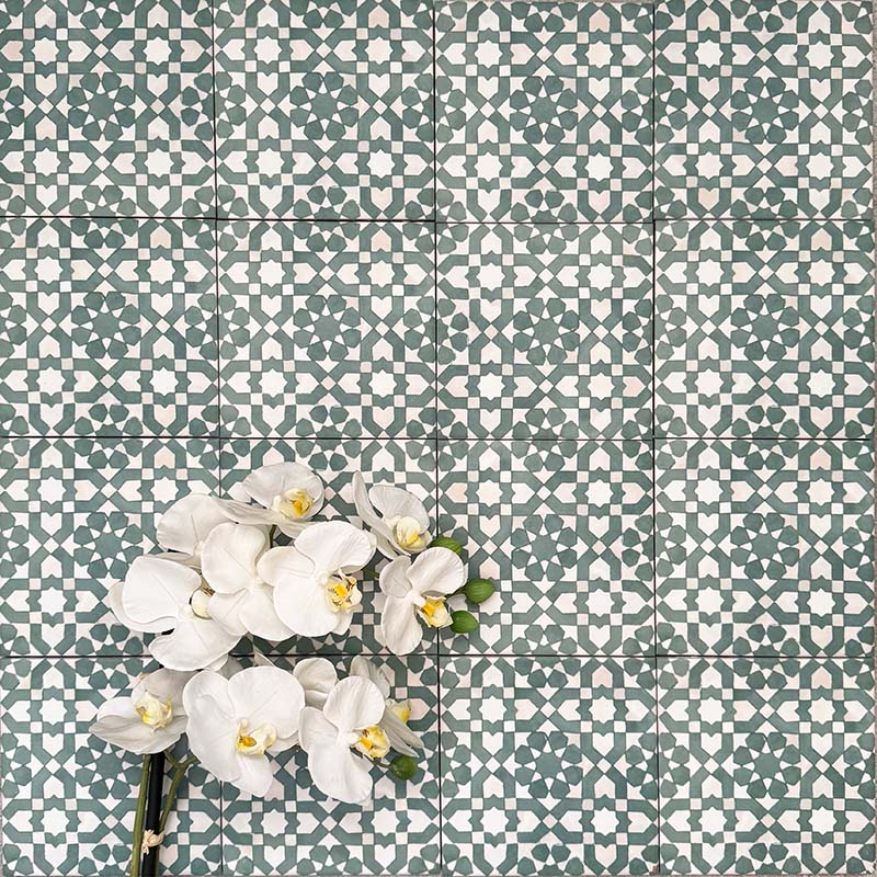 Berber Tetuan Green | Moroccan Style | 15cm x 15cm - Image 2