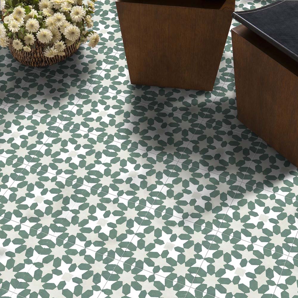 Souk Green C | Moroccan Style | 20cm x 20cm