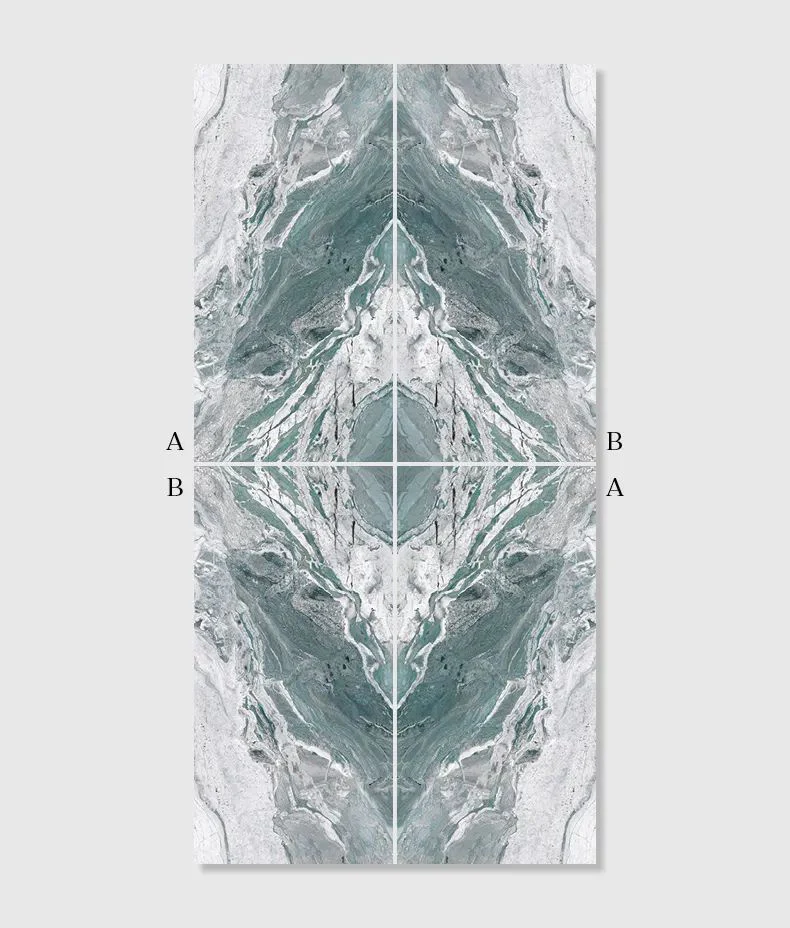 Pacific Green Marble Book Matched A and B 60cm x 120cm - Image 4