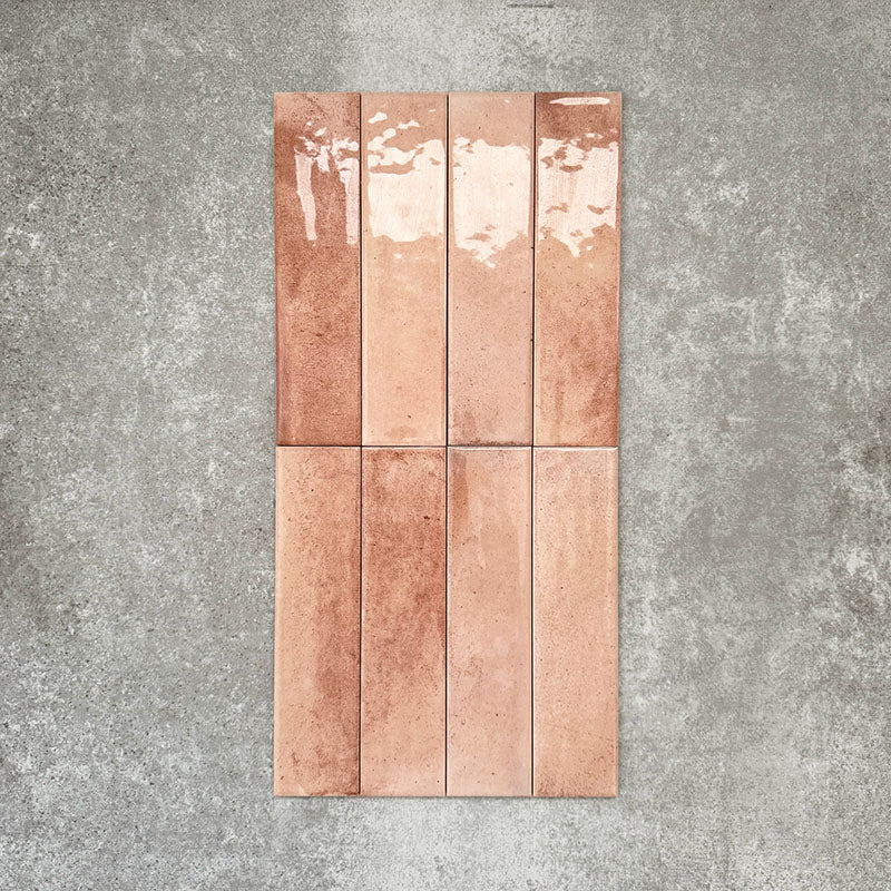 Allegra Tusk Pink | Gloss Brick Tile | 6cm x 25cm - Image 5