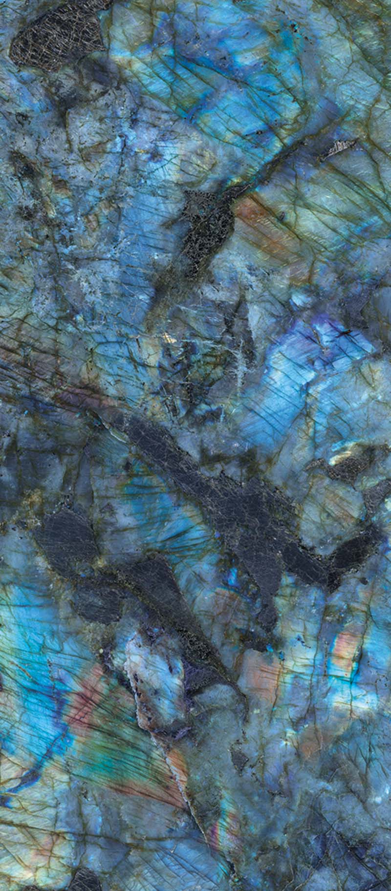 Lumen Precious Stone | Labradorite Polished Porcelain Tiles | 60cm x 120cm - Image 5