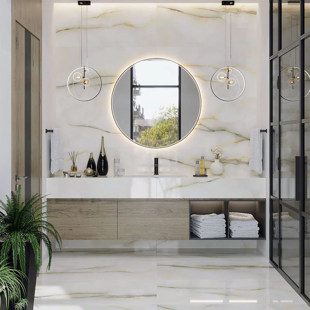 Anastasia Pearl Onyx Polished Stone Tiles | 60cm x 120cm - Image 3