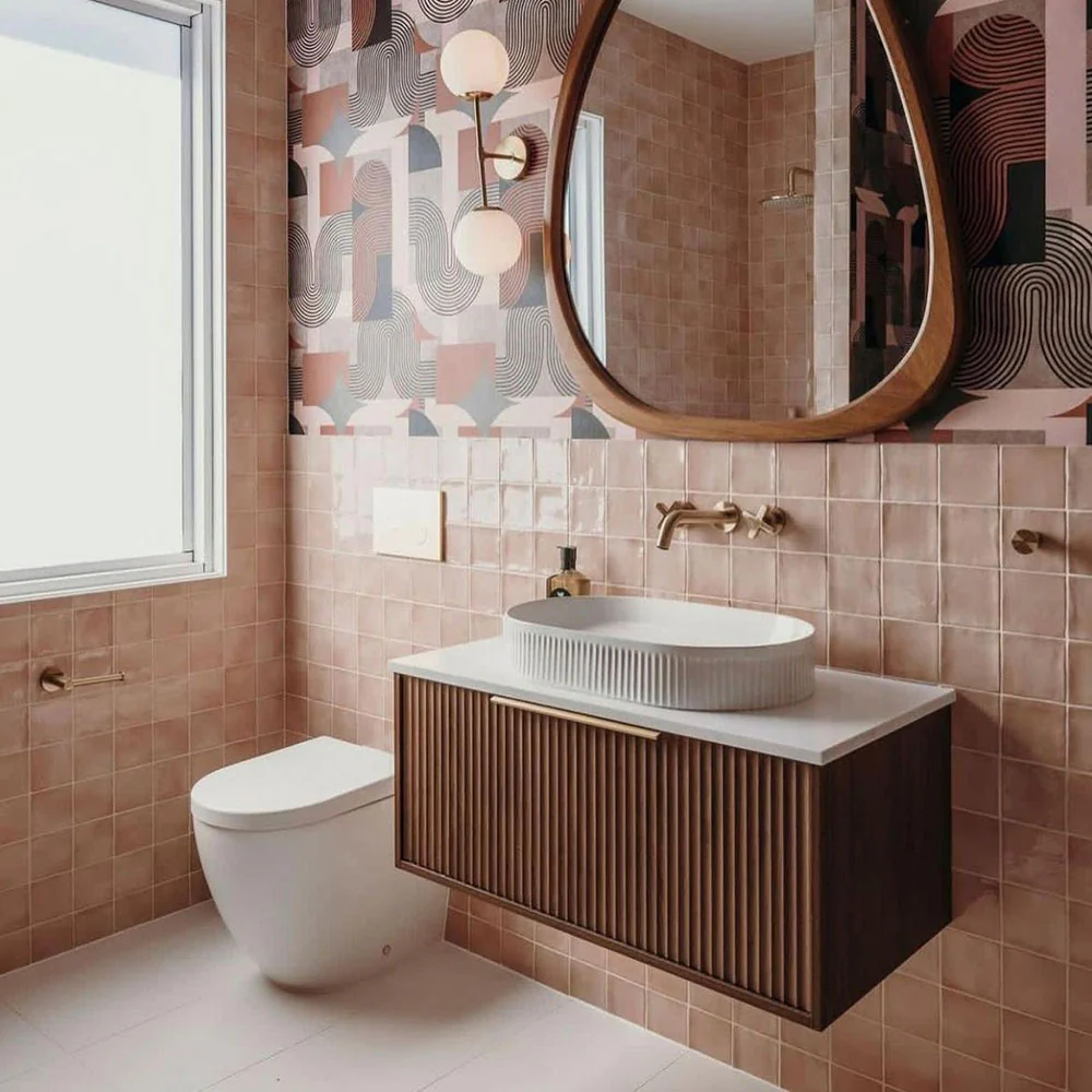 Saigon Rose Pink Square | Wall Tile | Moroccan Style | 10cm x 10cm