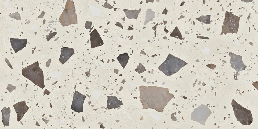 Lakestone Terrazzo Ivory | 2cm Outdoor Porcelain Tile Slabs | 50cm x 100cm - Image 3