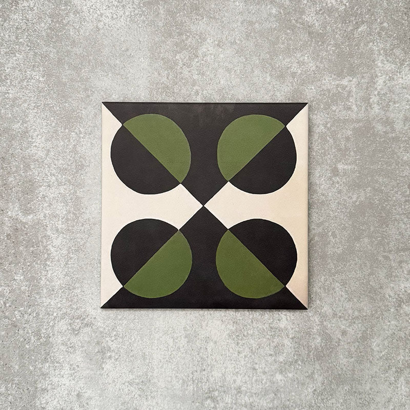 Abstract Illusion Verde Noir | Patterned Tile | 20cm x 20cm - Image 4