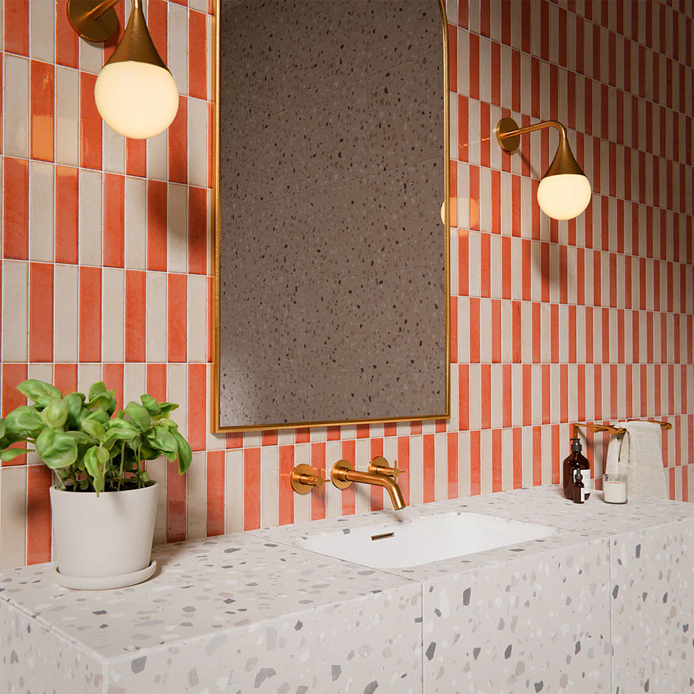 Puzzle Coral Brick Rectified | Wall & Floor Tiles | 5cm x 20cm - Image 2