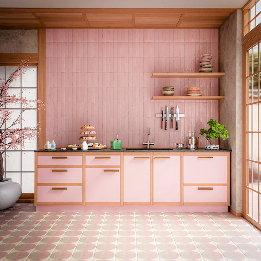 Nomad Rose Brick | Industrial Style Wall Tiles | 6cm x 24.6cm