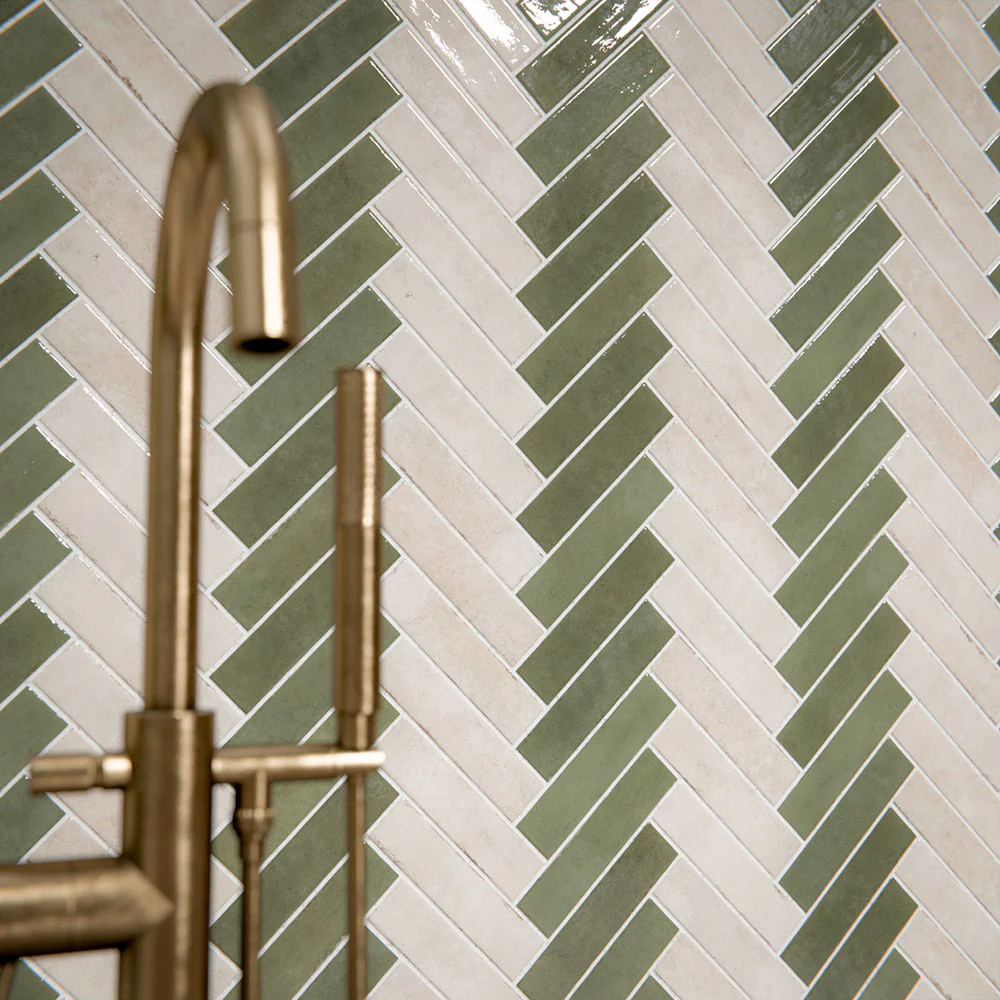 Nomad Sage Green Brick | Industrial Style Wall Tiles | 6cm x 24.6cm - Image 3